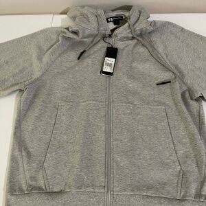Y3 Gray Zip-Up Hoodie